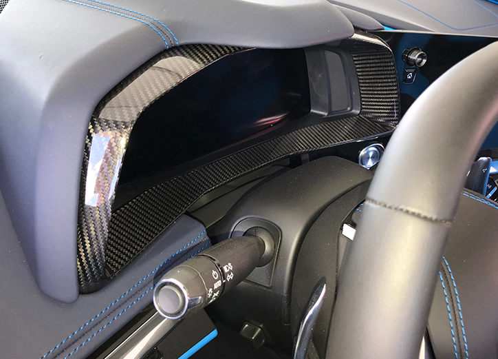 2020-2025 C8 Corvette Carbon Fiber Speedometer Gauge Cluster Surround